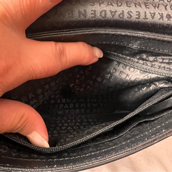 NWOT Kate Spade Laurel Greer Pale Pink Black Handbag, Chain Link Shoulder Strap - Picture 10 of 15